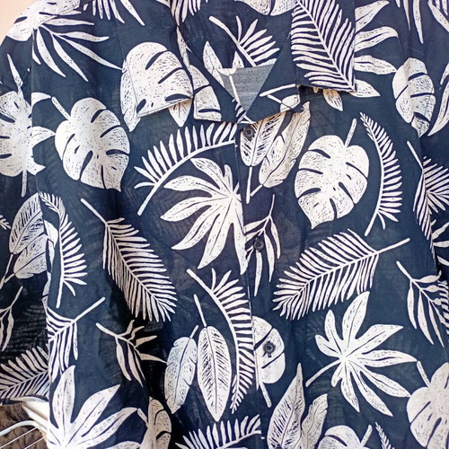 Риза Easy с листен принт като ново, размер 3XL, памук