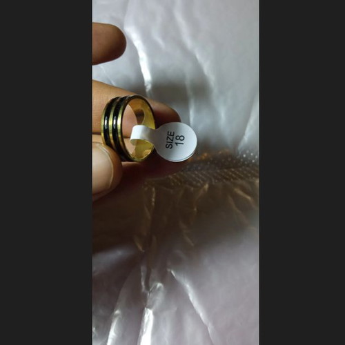 Unisex ring durable steel size 18 new