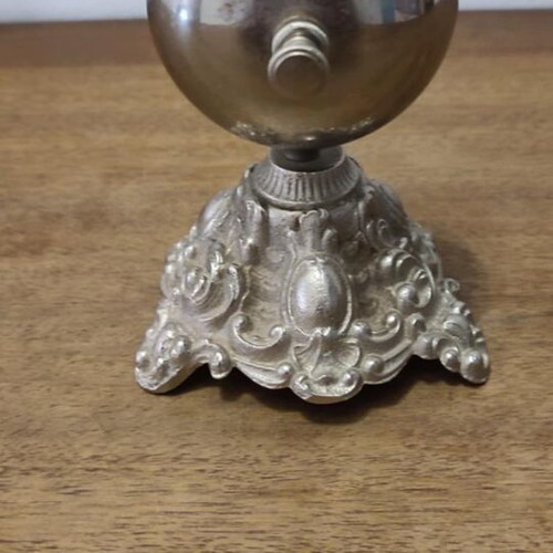 Vintage metal reception bell with rotary mechanism like new