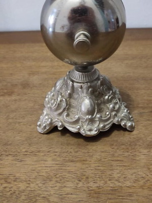 Vintage metal reception bell with rotary mechanism like new