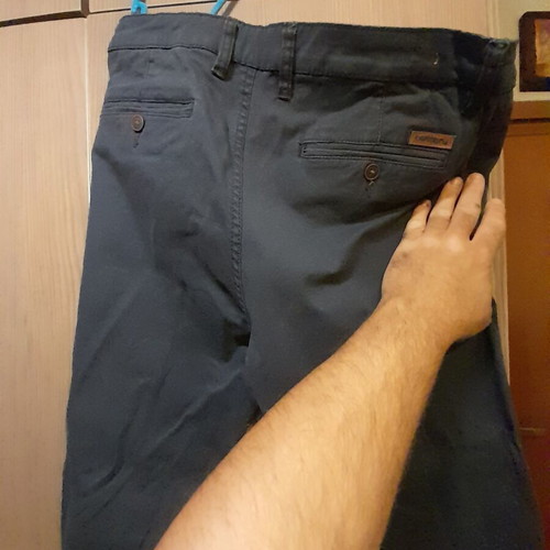 Battery men's cotton pants size 36, navy blue