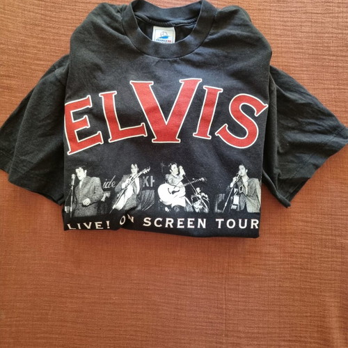 Vintage Elvis Mondial 1998 T-shirt used, size XL, black
