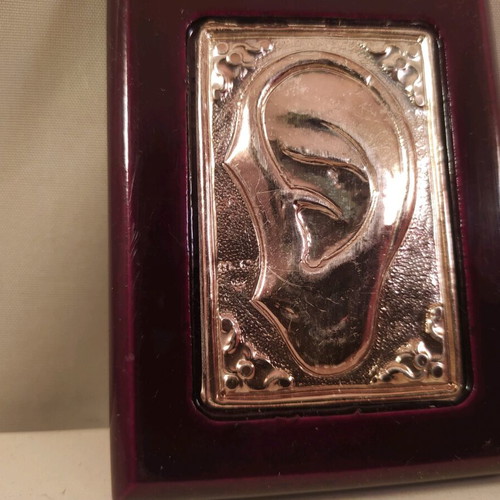 Silver 950 Ear Tama like new, framed