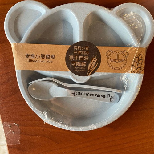 Food plate with fork and spoon new