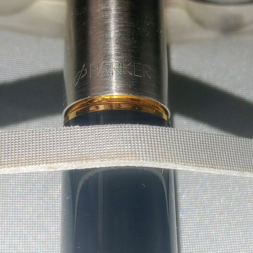 Parker 45 Flighter Fountain Pen like new, 14k gold nib, brushed steel