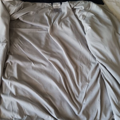 Adidas men's sportswear jacket used, white and blue, large to XL