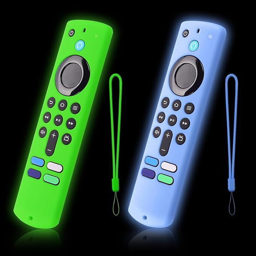 Luminous Silicone Remote Control Case for Firestick with Airtag Holder