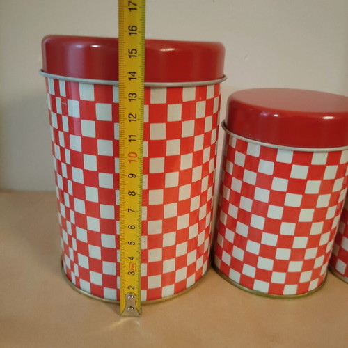 Vintage metal tins set of 3 new