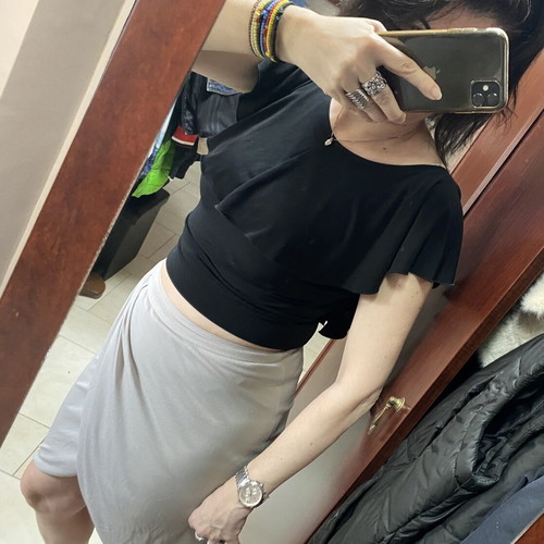 Toi&Moi women's skirt like new, gray and beige, size L