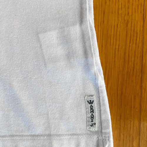 Armani Jeans blouse used, white with gold details, size M