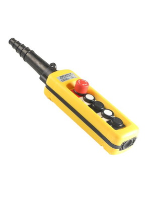 Control pendant for electric wire and chain hoists, 4-button, two-speed
