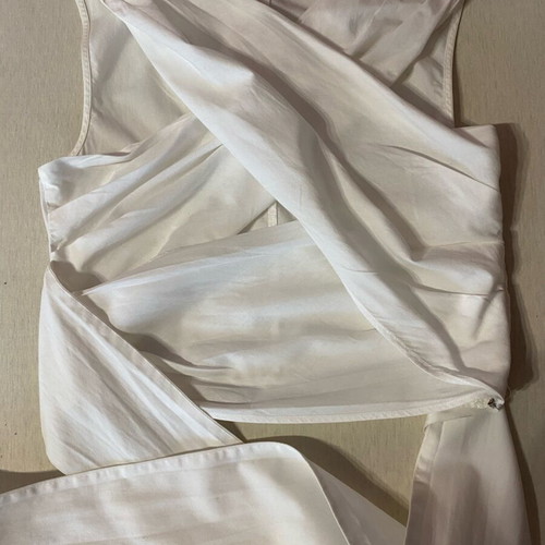 Zara Basic white crossover sleeveless top size S like new