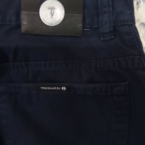 Trussardi men's pants used, dark blue, size 32