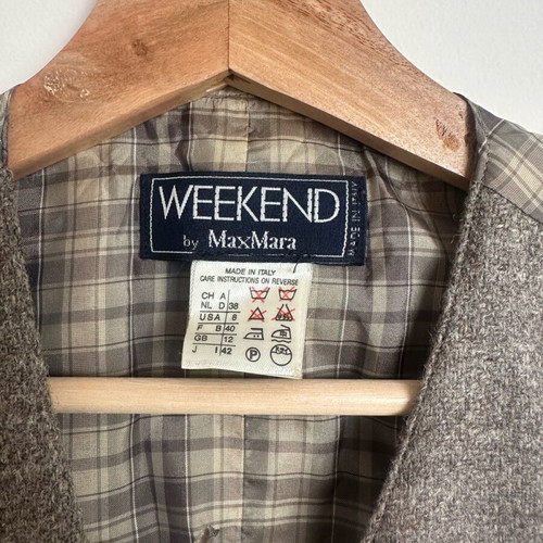 Max Mara Weekend blazer and vest size UK 12 used, grey and brown
