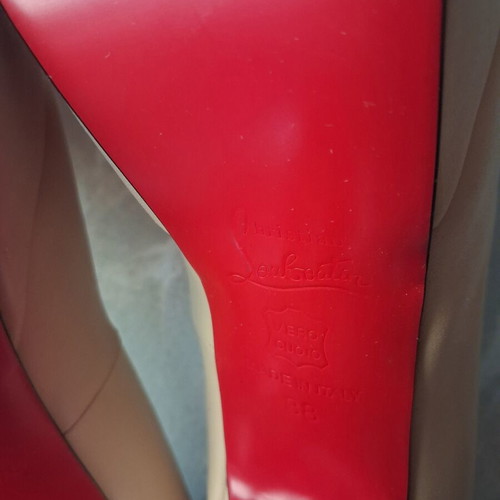 Christian Louboutin high-heeled women's pumps, beige, size 38