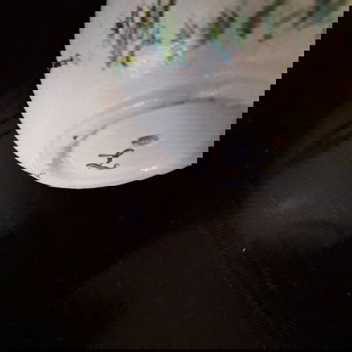 Χειροποίητο κεραμικό αυγό ζωγραφισμένο σαν καινούργιο, ύψος 10 εκ