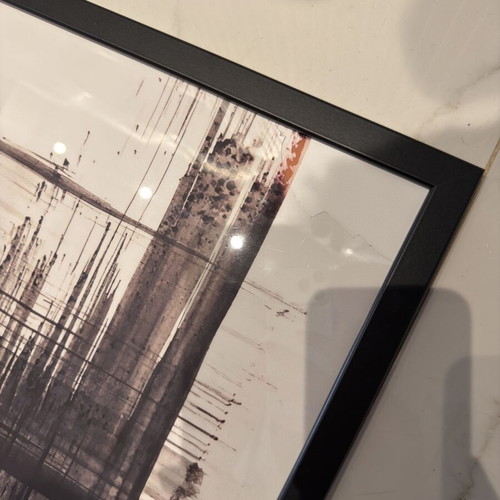 Pictures with frames black and white 50x70 used, set of 3 from Ikea