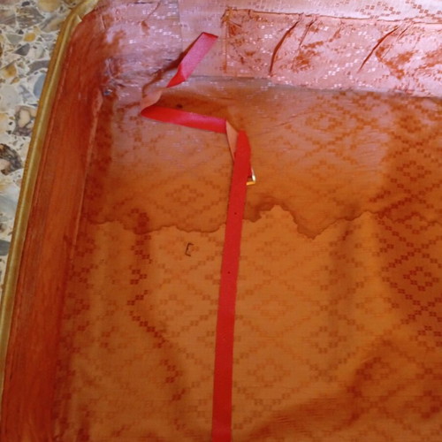 Vintage suitcase used, brown, 1960s