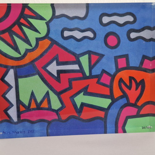Digital print by Alexis Akrithakis Untitled 1992 acrylic on canvas limited edition used