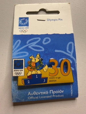 Athens 2004 Olympic Pin 30 Weeks to Go Limited Edition new