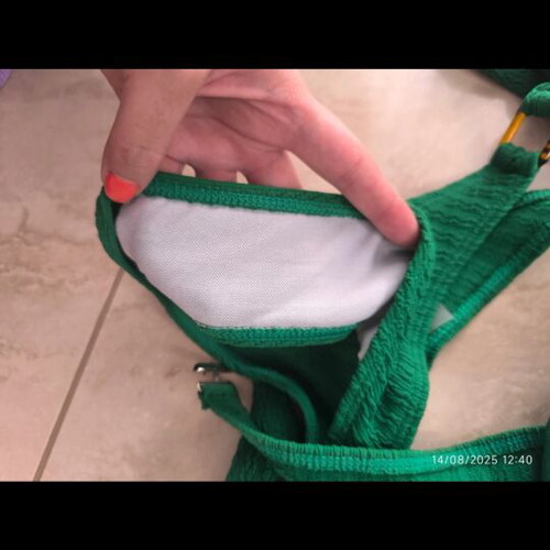 Swimsuit set new, green, size small