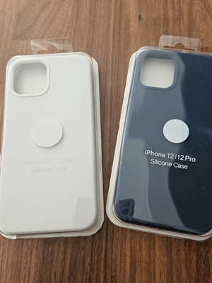 Θήκες iPhone 12/12Pro καινούργιες, σετ 2 (Μπλε-Άσπρο)