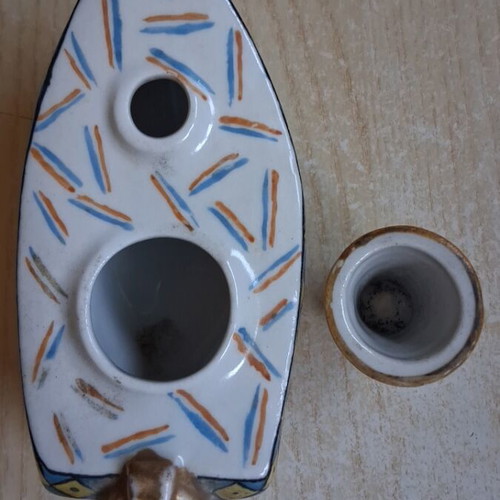 Ceramic inkwell French origin, like new, 1950s-60s