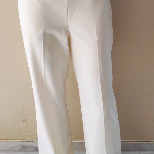 Straight leg pants Shine 2gether new, size M, white and beige