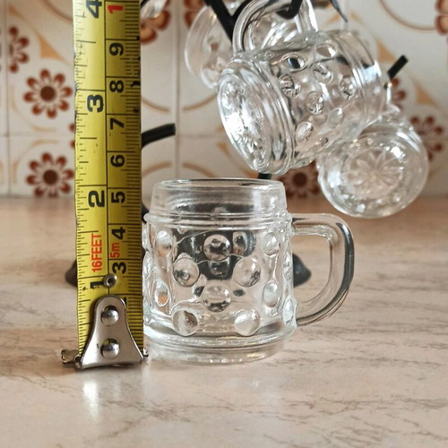 WMF Vintage 1970 Shot Glass Set with Stand like new