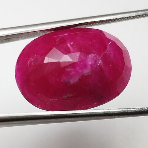 Ruby 10.54 carat hot pinkish red from Mozambique new