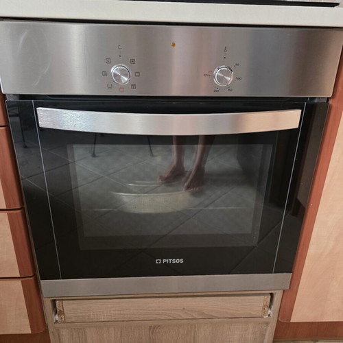 Pitsos oven and cooktop set with 2 baking trays