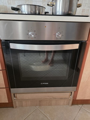 Pitsos oven and cooktop set with 2 baking trays