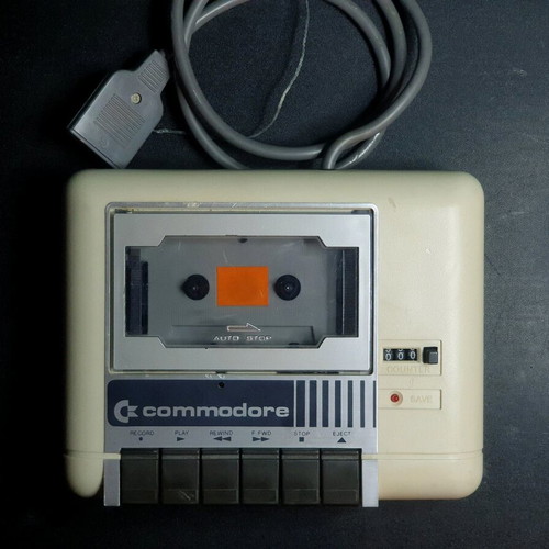 Commodore 1530 Datassette C2N cassette tape drive used, functional