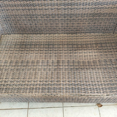 Bamboo-style outdoor sofa