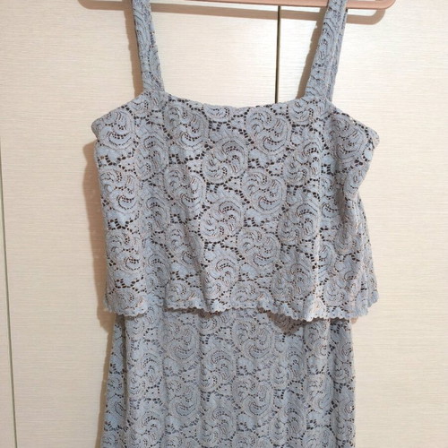 Mango maxi lace dress XL new, baby blue