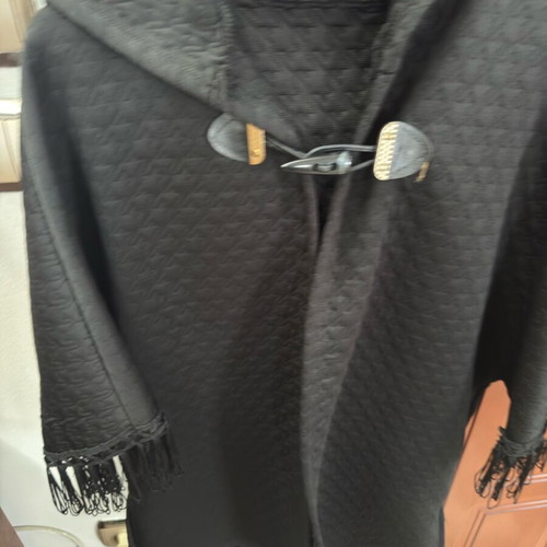 Thin jacket with hood like new, black