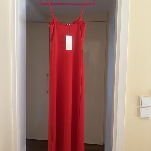 Zara red midi dress with tags, size S