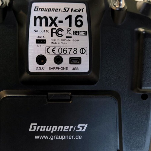 Graupner mx-16 HoTT remote control with FPV screen set like new