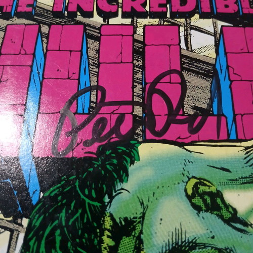Incredible Hulk #388 used with Peter David signature