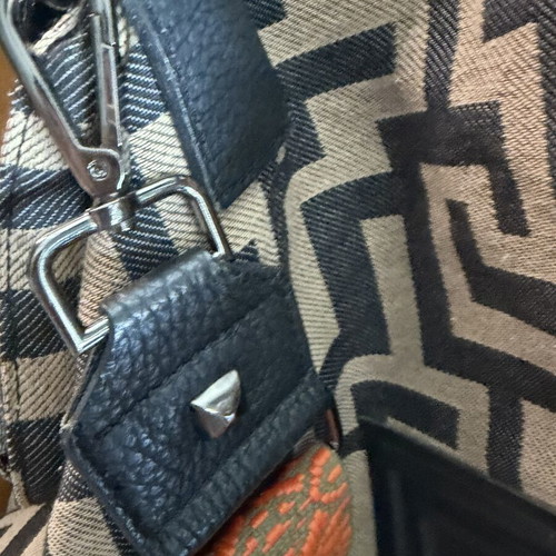 EL. Handmade in Greece large tote shoulder bag, geometric pattern