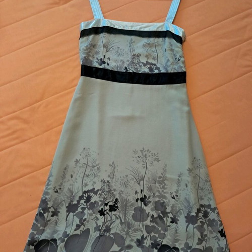 Naf Naf No40 evening dress like new, gray and beige