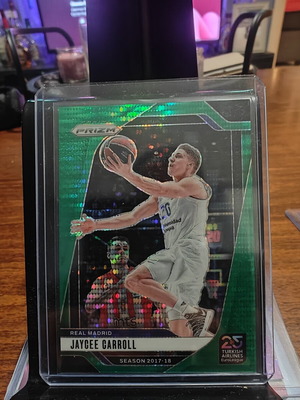 Jaycee Carroll 2024-25 Panini Prizm EuroLeague Basketball Card #179 Green Pulsar Prizm