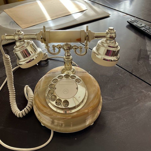Vintage telephone 50 years old alabaster like new