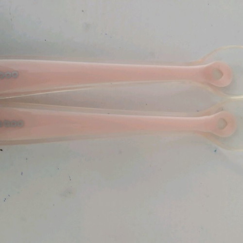 Silicone spoon set like new, two pieces