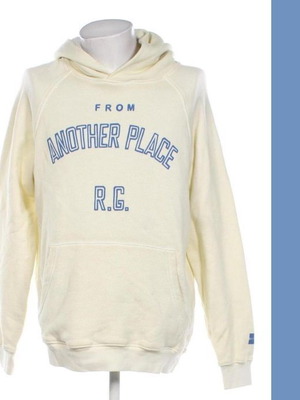 Outhere Italia Hoodie like new, cream with turquoise lettering