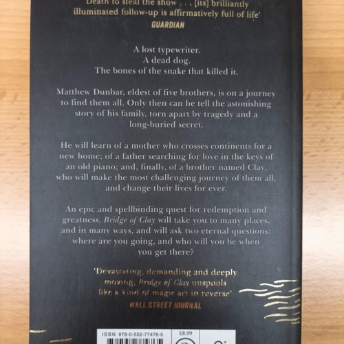 The Bridge of Clay book used, English by Markus Zusak