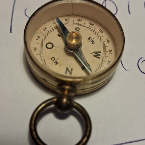 Military brass compass 1930 used, Germany, functional