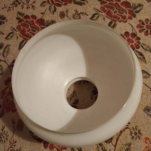 White opaline lamp glass, diameter 26 cm