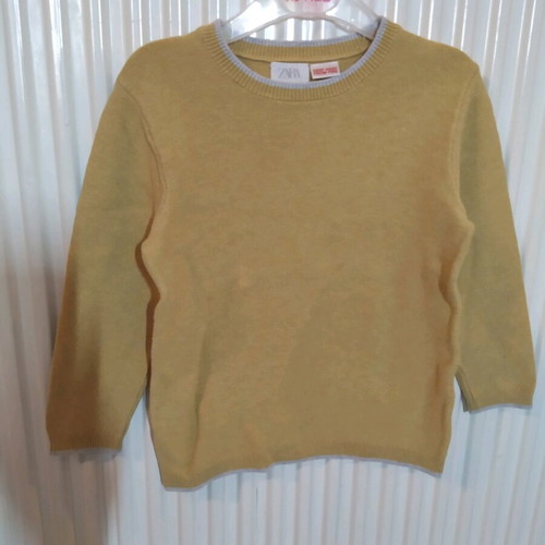Zara knitted kids sweater like new, mustard color, age 2-3