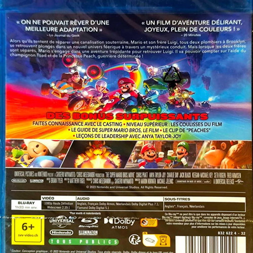 The Super Mario Bros Movie Blu-Ray, English subtitles, sealed